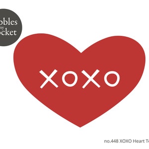 No.448 XOXO Heart Digital Download Print / Cut SVG &Pdf