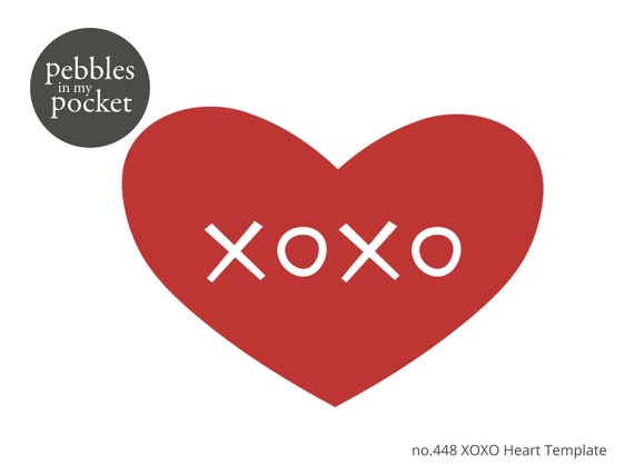 No.448 XOXO Heart Digital Download Print/cut SVG & Pdf - Etsy
