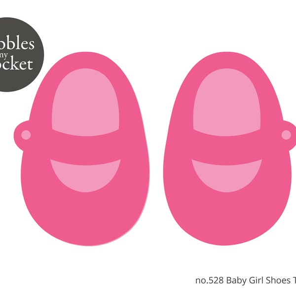 no.528 Baby Girl Shoes Digital Download SVG & Pdf