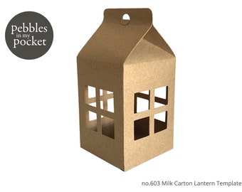 no.603 Milk Carton Lantern Digital Download SVG & Pdf