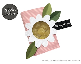 no.764 Daisy Blossom Slider Box Digital Download SVG & Pdf