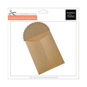 Envelope A2 with Scallop Flap Digital Download SVG & Pdf