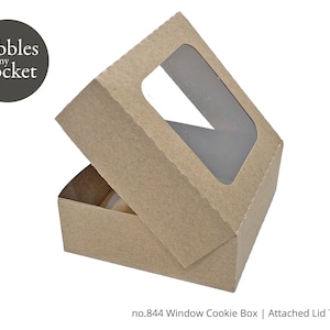 no.844 Caja de galletas de ventana con tapa adjunta Descarga digital SVG & Pdf