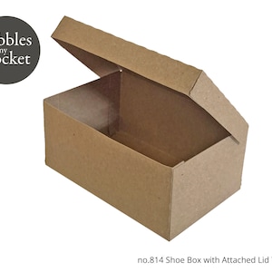 no.814 Caja de zapatos con tapa adjunta Descarga digital SVG & Pdf