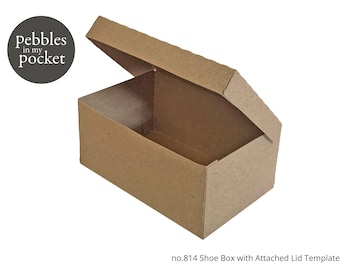 No.814 Shoe Box With Attached Lid Digital Download SVG & Pdf