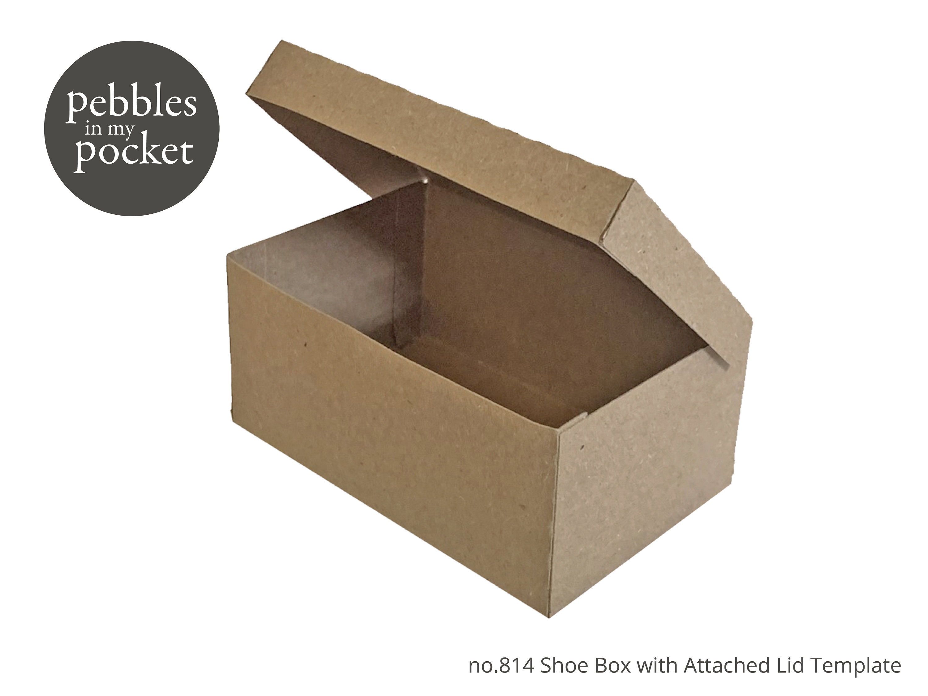 no.814 Shoe Box with Attached Lid Digital Download SVG & Pdf