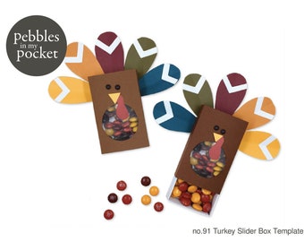 no.91 Turkey Slider Box Digital Download SVG & Pdf