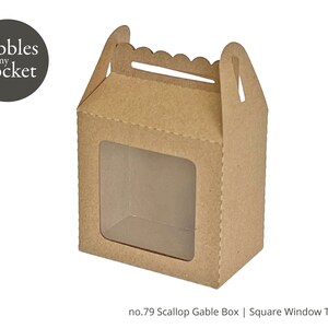 no.79 Scallop Gable Box with Square Window Digital Download SVG & Pdf