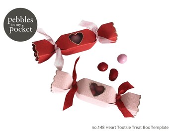 no.148 Heart Tootsie Box Digital Download SVG & Pdf