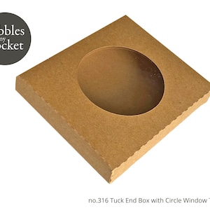 no.316 Tuck In Box with Circle Window Digital Download SVG & Pdf