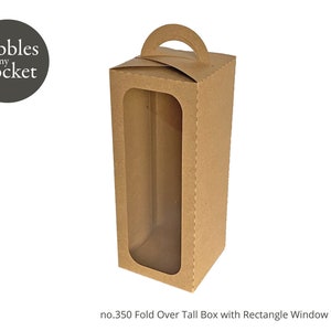 no.350 Fold Over Tall Box con ventana rectangular Descarga digital SVG & PDF