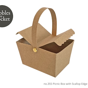 no.355 Caja de picnic con filo de vieira Descarga digital SVG & PDF