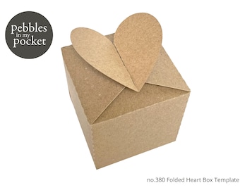 no.380 Folded Heart Box Digital Download SVG & Pdf