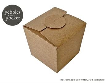 no.710 Small Slide Box with Circle Digital Download SVG & Pdf