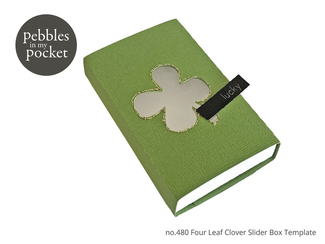 No.480 Four Leaf Clover Slider Box Digital Download SVG & Pdf - Etsy