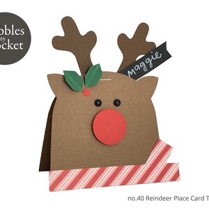 no.40 Reindeer Place Card Digital Descargar SVG & Pdf