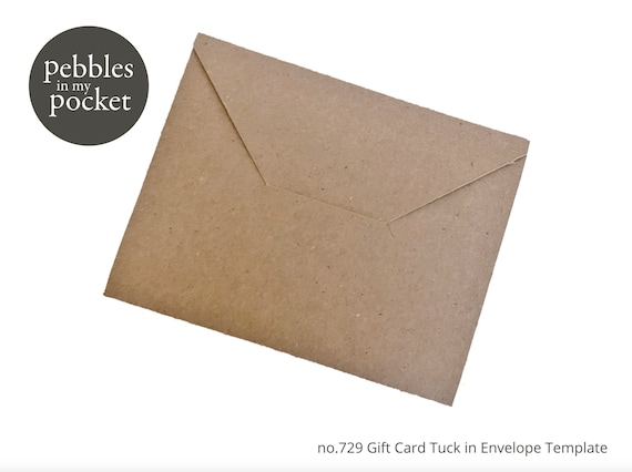 no.729 Gift Card Tuck In Envelope Digital Download SVG & Pdf