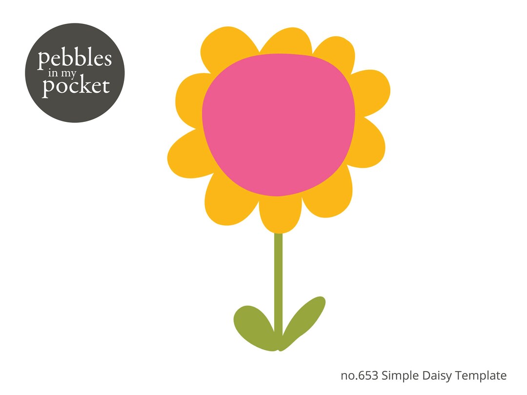No.653 Simple Daisy Digital Download SVG & Pdf - Etsy