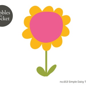 no.653 Simple Daisy Digital Download SVG & Pdf