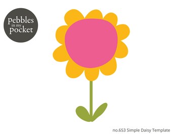 no.653 Simple Daisy Digital Descargar SVG & Pdf
