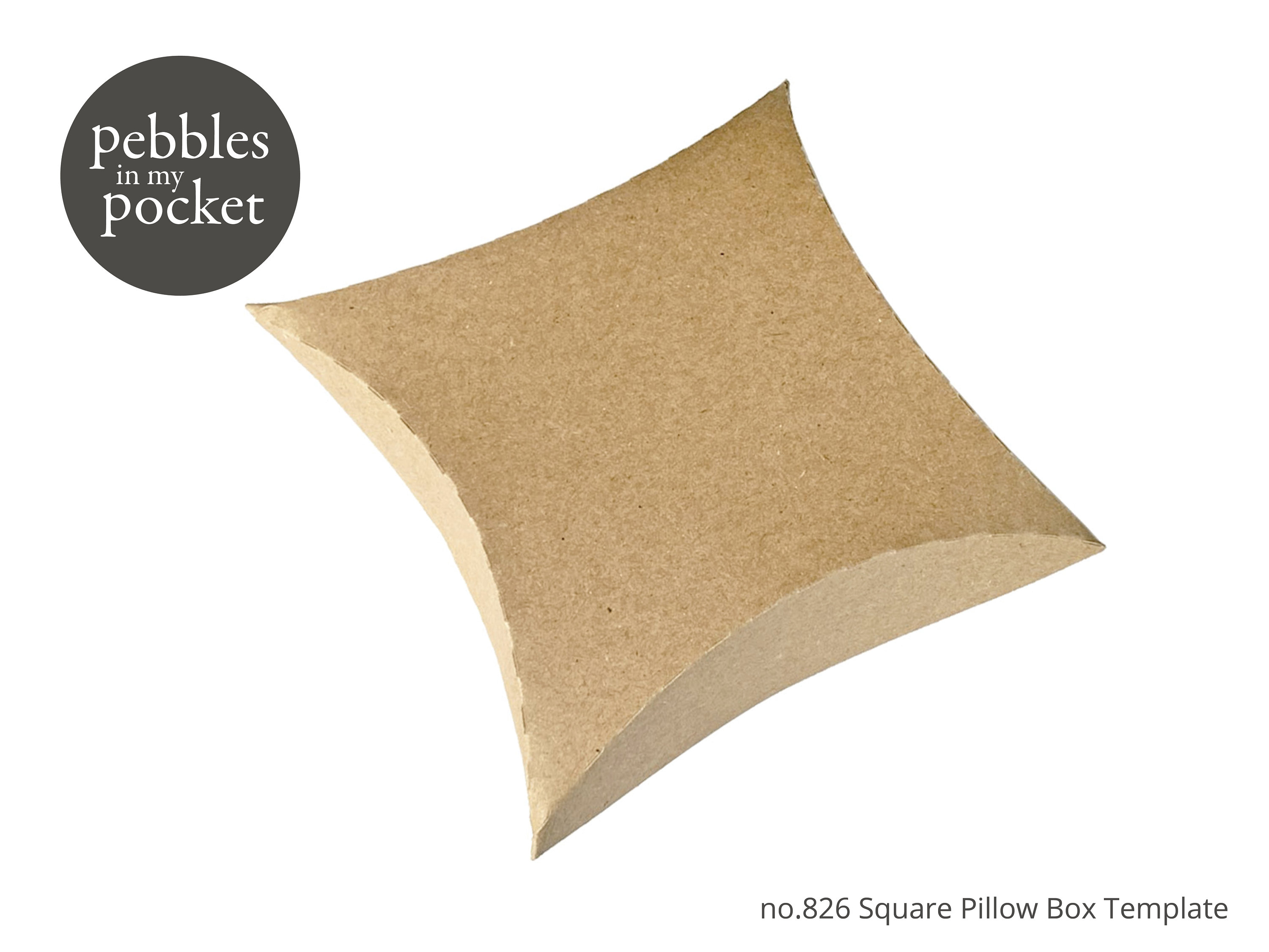 no.826 Square Pillow Box Digital Download SVG & Pdf