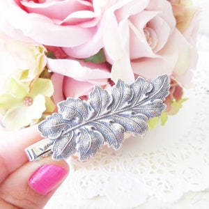 Ox Silver Leaf Tie Bar - Leaf Tie Bar - Mens Tie Clip - Wedding Accessory - Groomsmen Leaf Tie Bar - Woodland Wedding - Autumn Leaf