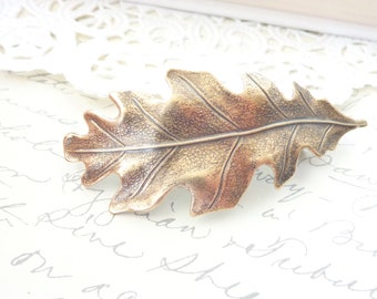 Ochse Messingblatt Haarspange - Eichenblatt Haarspange - Woodland Collection - Messing Eichenblatt - Eichenblatt Haarspange - Braut Haarschmuck