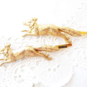 Golden Fox Bobby Pins - Fox Hair Pins - Woodland Hair Pin Set - Forest Friends - Woodland Animal Hair Pins - Wedding Hair - Bridal