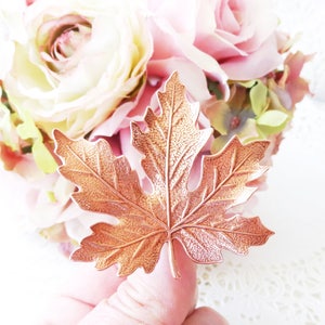 Rose Gold Ahornblatt Haarspange - Pinch Blatt Haarspange - Große Ahornblatt Haarspange - Wald Haar - Hochzeit Haarspange - Braut Blatt Spange