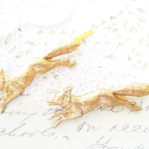 Golden Fox Bobby Pins Fox Hair Pins Woodland Hair Pin Set Forest Friends Woodland Animal Hair Pins Wedding Hair Bridal image 3