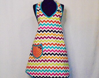 Bright Flamingo/'s And Stripes Market Apron