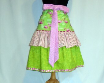 Bright Flamingo/'s And Stripes Market Apron