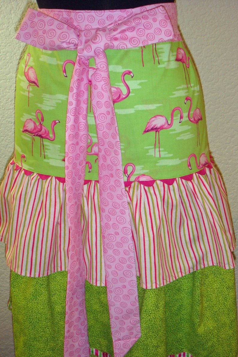 Bright Flamingo/'s And Stripes Market Apron
