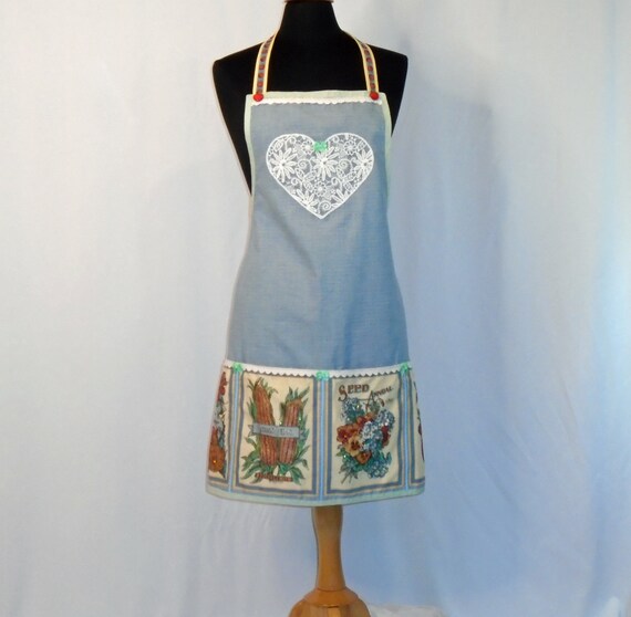 Garden Seed Catalog Apron Etsy