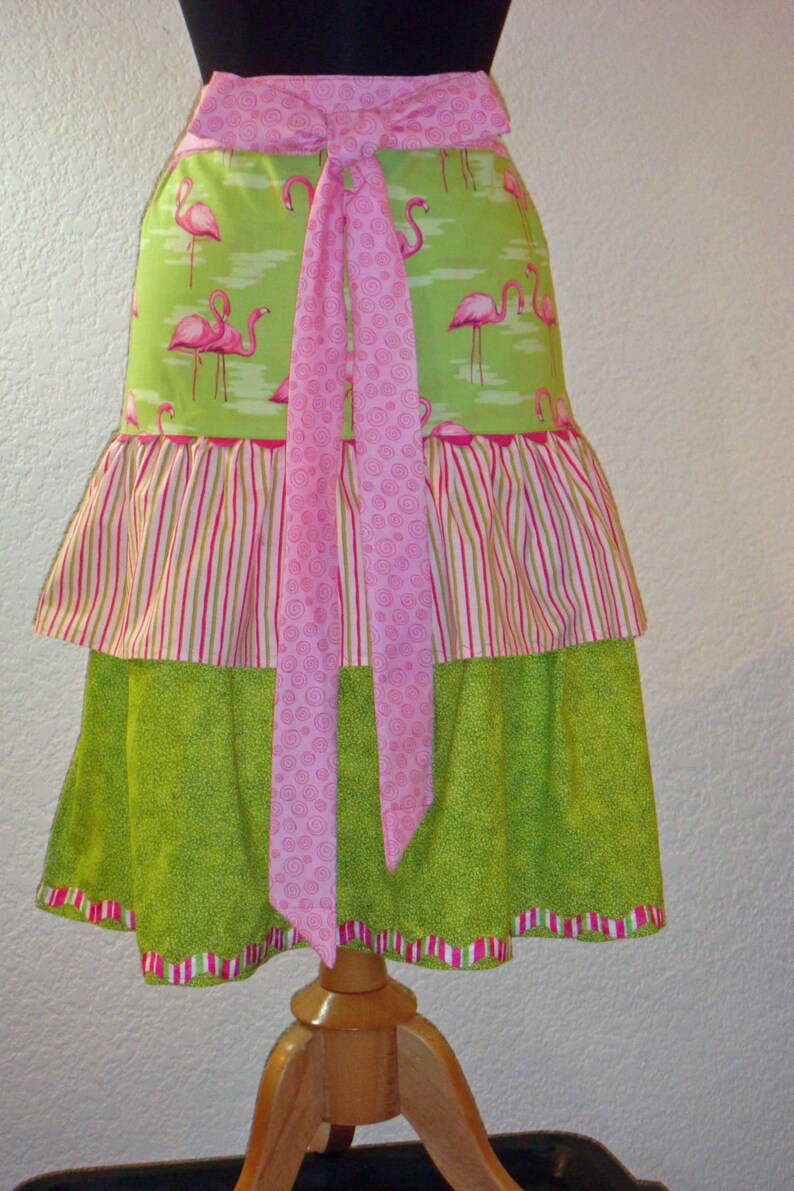 Bright Flamingo/'s And Stripes Market Apron