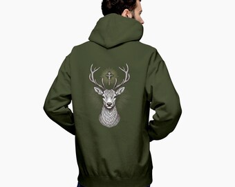 St. Hubert Deer Cross Hoodie | Catholic Tradition, Outdoors