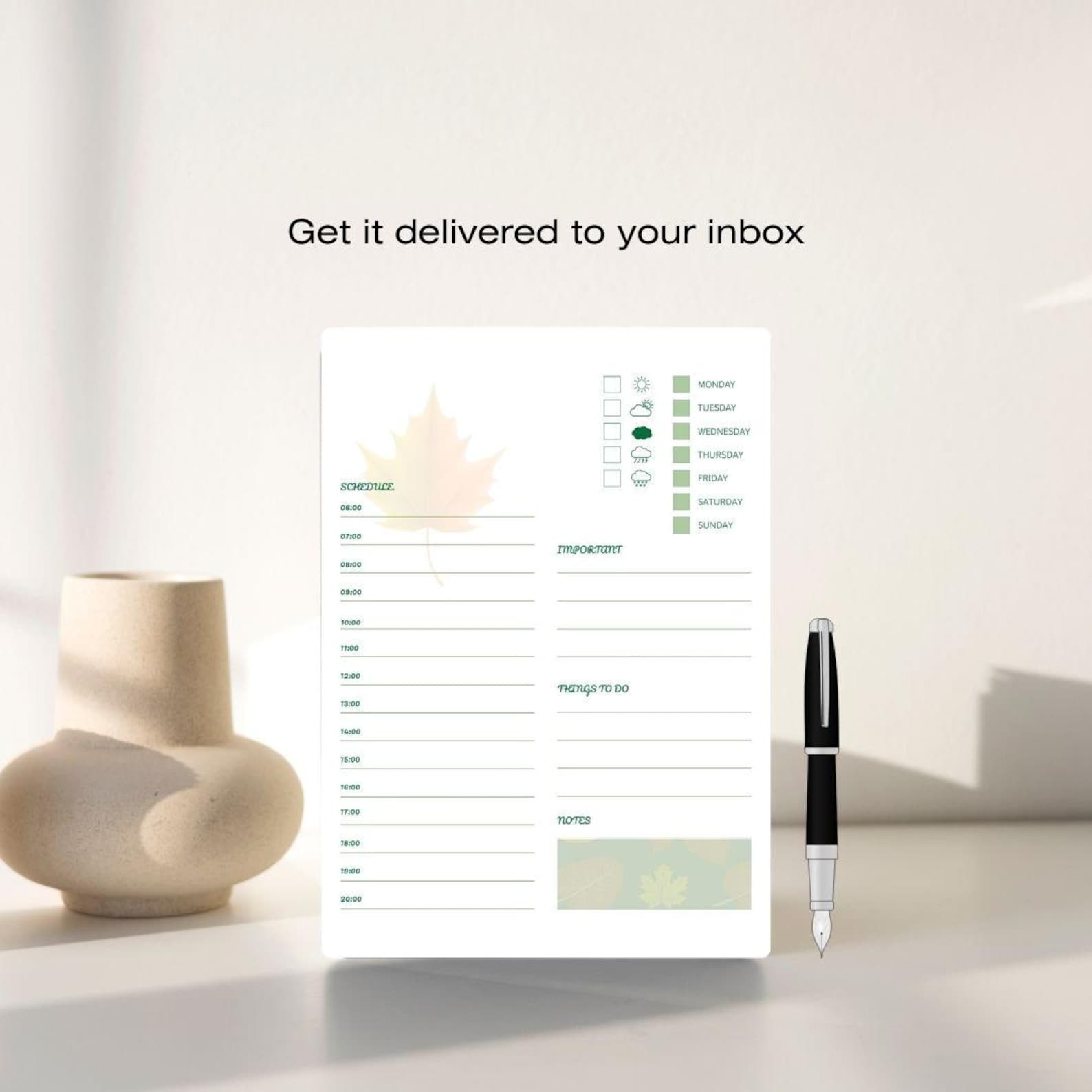 Minimalist Daily Planner Printable PDF - Etsy