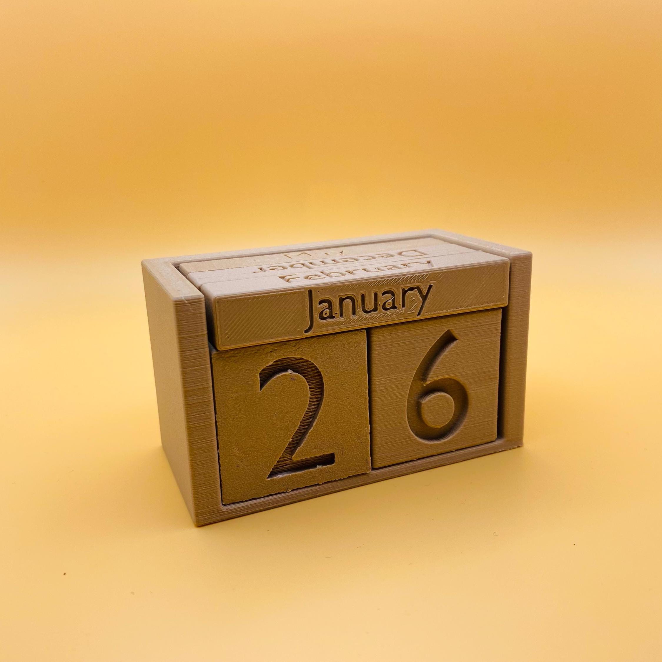 Perpetual Calendar 3D Print File (STL File) Non Commercial License - Etsy