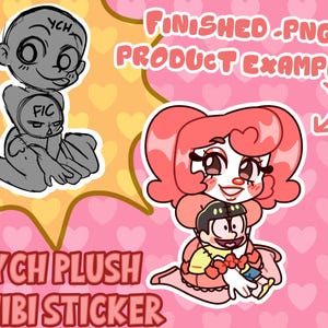 Niestandardowa naklejka YCH Pluszowy Chibi