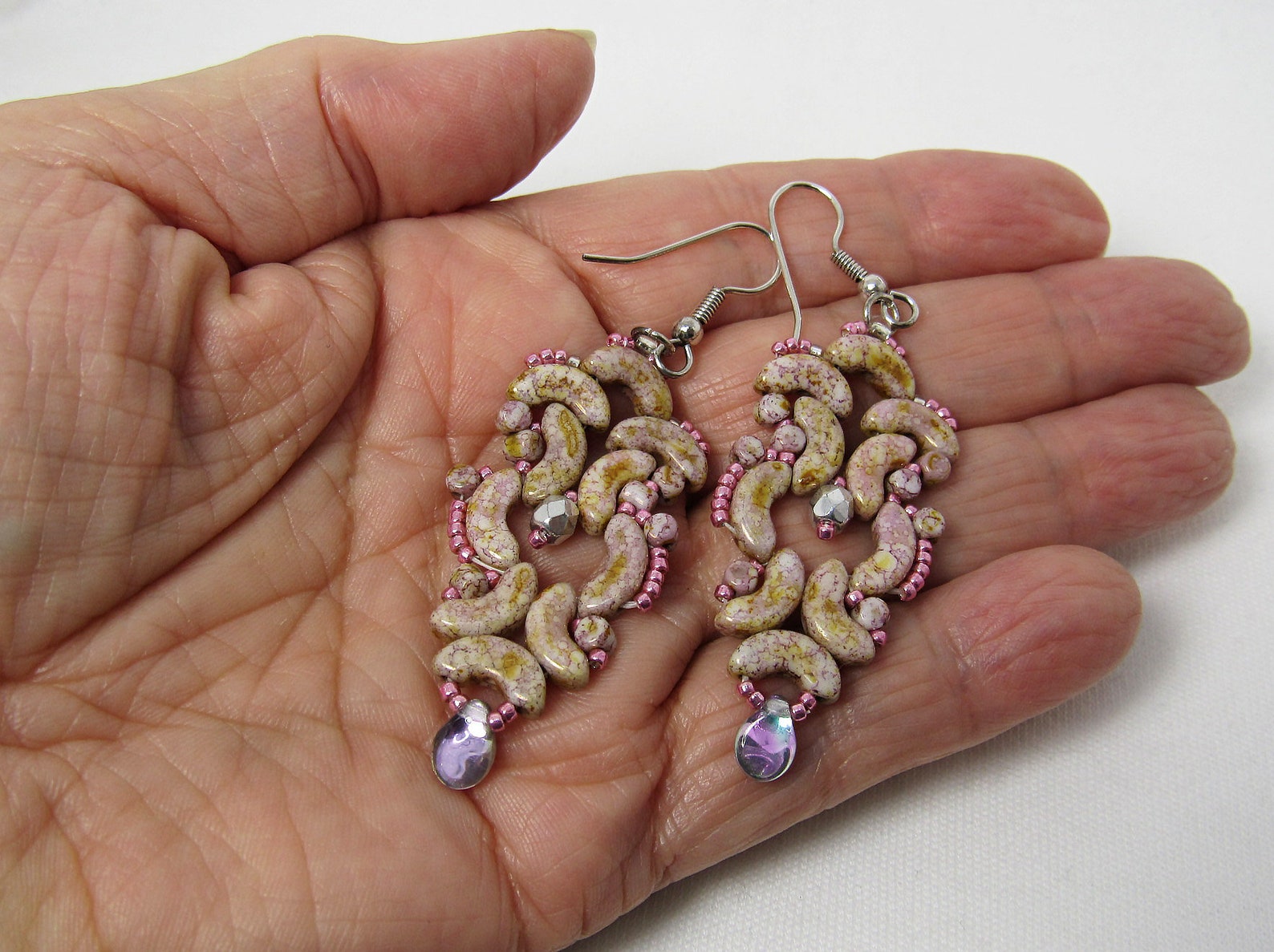 Mauve Swirl Pendientes SKU ER04 Etsy