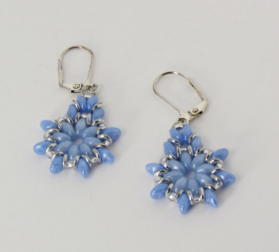 Light Blue Drop Dangle Earrings    SKU: ER 1031