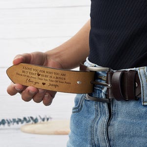 Custom Leather Belt, Personalized Leather Belt for Men, Gift for Boyfriend, Anniversary Handmade Belt Gift, Fun Gift Idea, Gift for Husband