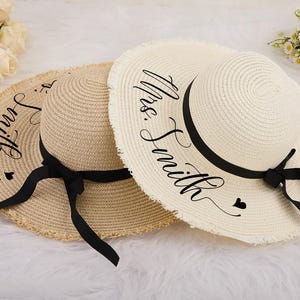 Sombreros de playa flexibles personalizados, sombrero de playa personalizado, regalos para futuras novias, sombrero de playa para señoras, regalo para damas de honor, sombreros para fiestas nupciales, regalos para damas de honor para ella