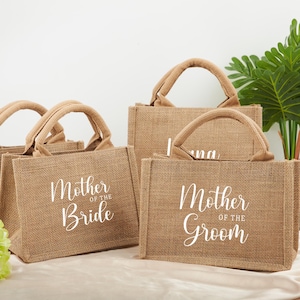 Strandtasche Geschenk, Mutter der Braut Einkaufstasche, Mutter des Bräutigams Sackleinen Tasche, Mutter der Braut Geschenkideen, Bachelorette Geschenk, Sackleinen Tote
