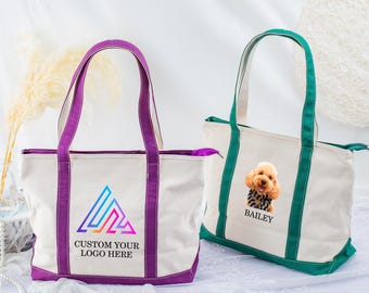 Borsa tote in tela personalizzata, con stampa UV di logo o immagine, ideale come regalo per damigelle d'onore, regalo per addio al nubilato, borsa per festa prematrimoniale, zaino scolastico, regalo per lei.