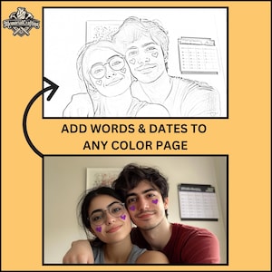 Custom Photo Coloring Pages, Personalized pic Coloring Page, Photo To Coloring Page, Coloring Page Gift, Birthday Party