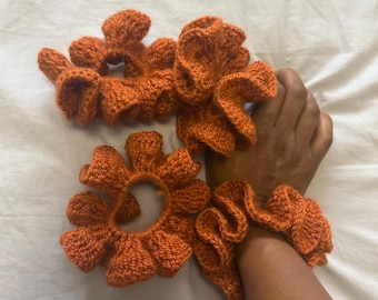 Burnt orange scrunchies