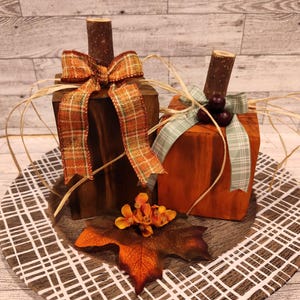 Rustic Wooden Pumpkins, Fall Decor, Pumpkin Set, Handcrafted Pumpkins ...