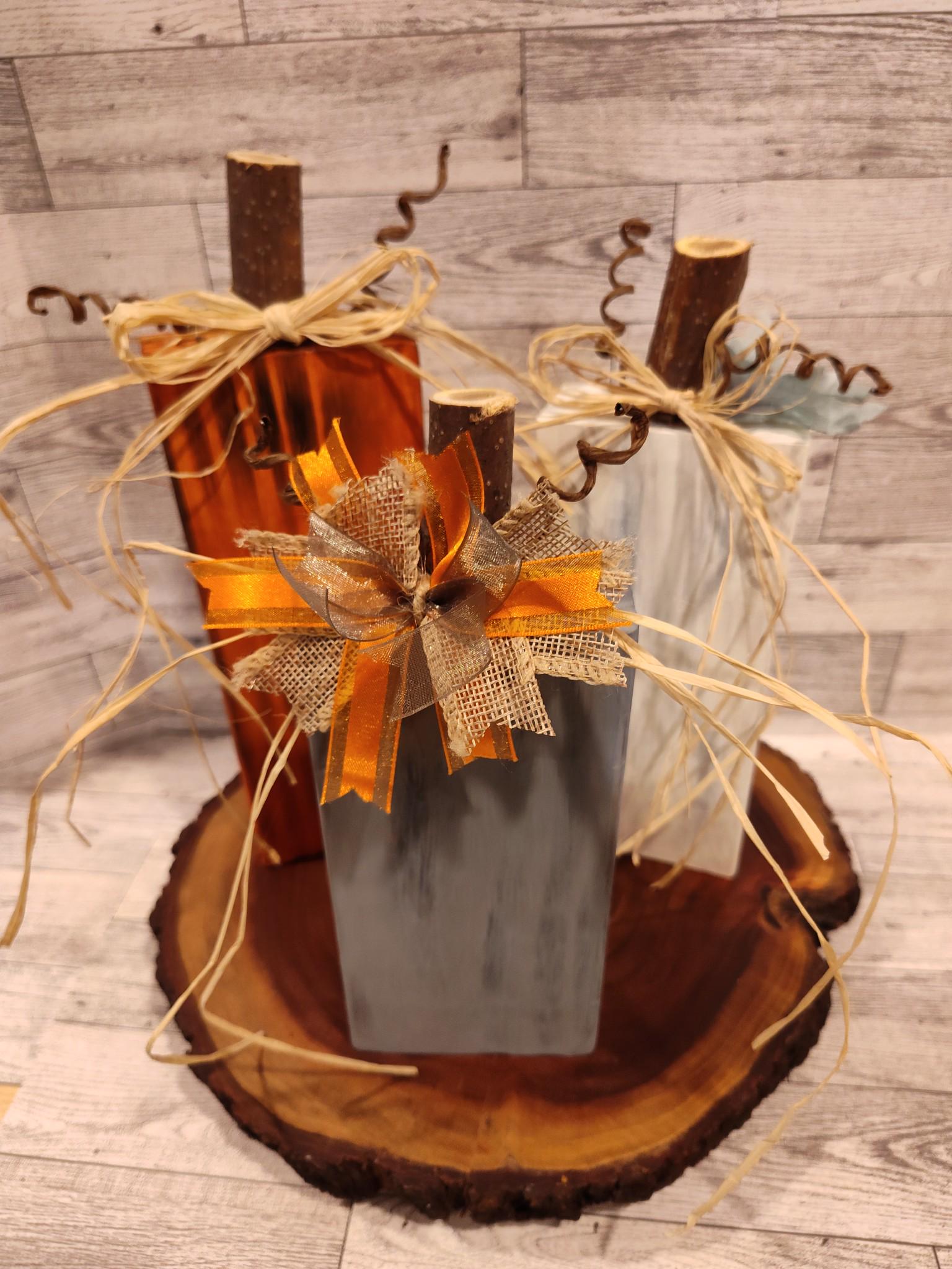 Rustic Wooden Pumpkins, Fall Decor, Pumpkin Set, Handcrafted Pumpkins ...