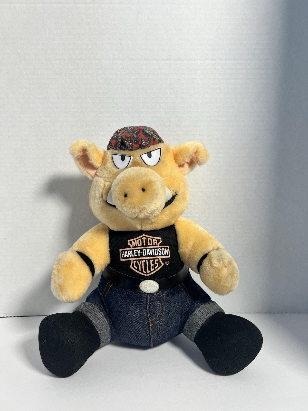 Vintage Harley-davidson Plush Pig Hog 1993 Play by Play Toys 12” H